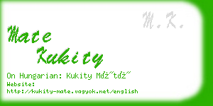 mate kukity business card